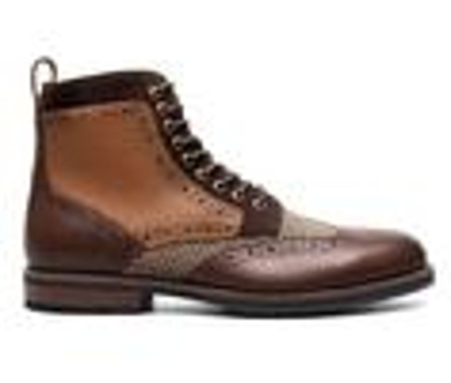 Men Stacy Adams Boots | Men'S Stacy Adams Oswyn Dress Boots Brown Multi