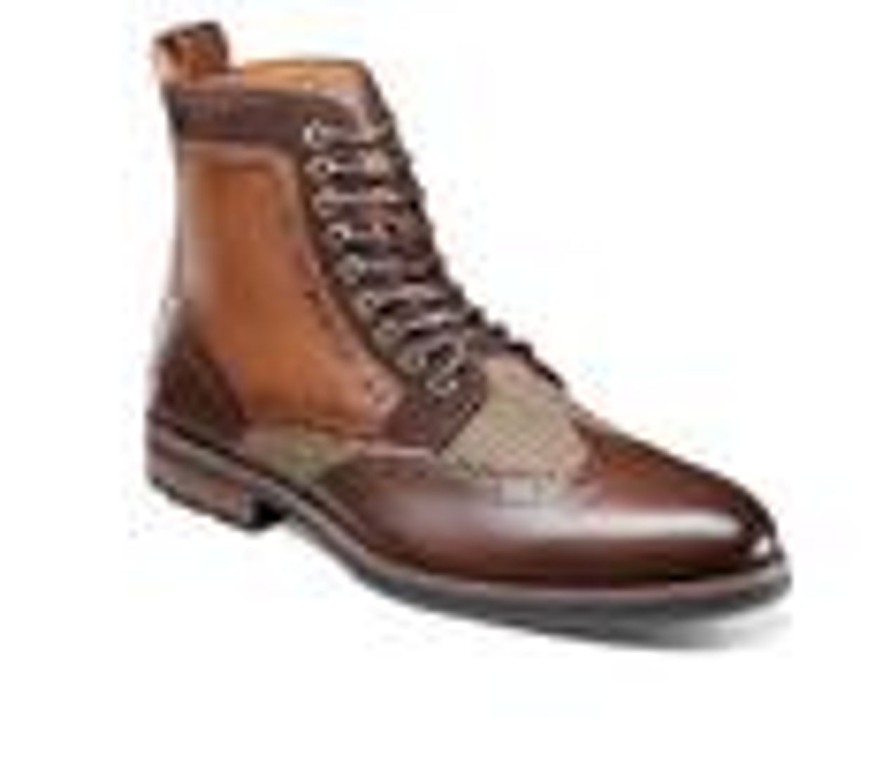 Men Stacy Adams Boots | Men'S Stacy Adams Oswyn Dress Boots Brown Multi