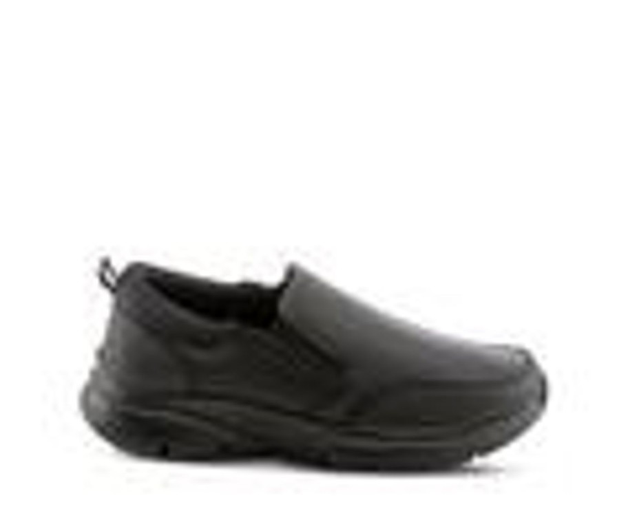 Men SPRING STEP Slip Resistant | Men'S Spring Step Whitaker Slip Resistant Shoes Black