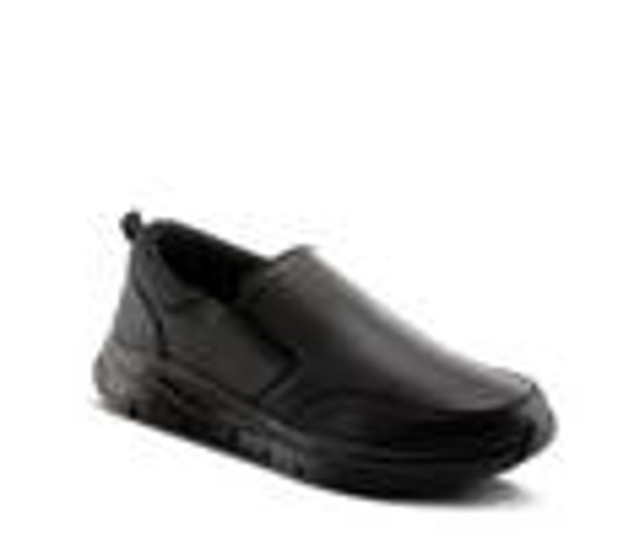 Men SPRING STEP Slip Resistant | Men'S Spring Step Whitaker Slip Resistant Shoes Black