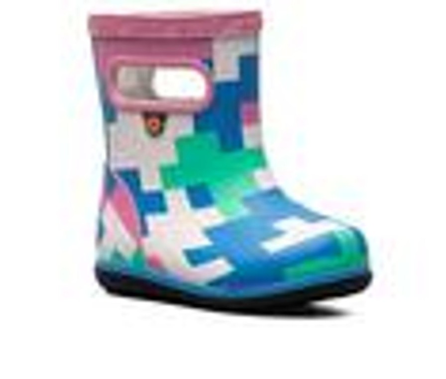 Kids Bogs Footwear Boots | Kids' Bogs Footwear Toddler Skipper Ii Big Camo Rain Boots Pink Multi