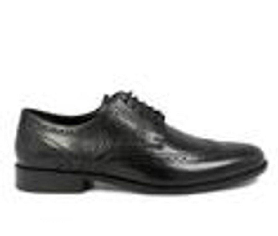 Men Nunn Bush Oxfords | Men'S Nunn Bush Nelson Wingtip Oxford Dress Shoes Black