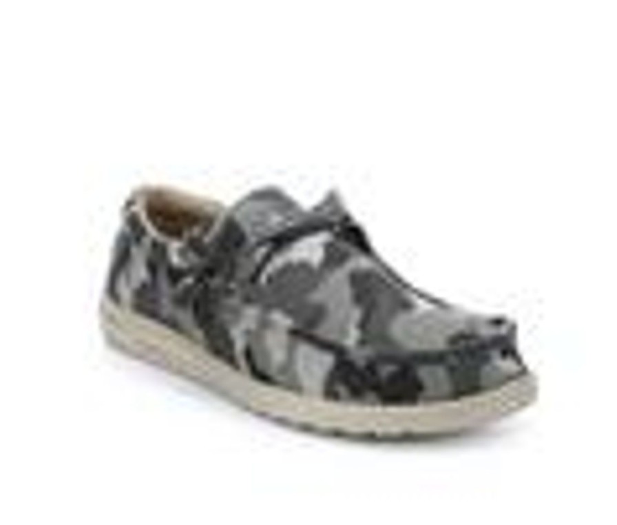 Men HEYDUDE Loafers And Slip-Ons | Men'S Heydude Wally Canvas-M Casual Shoes Camo