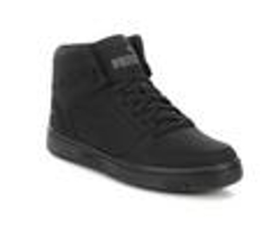 Men Puma High Tops | Men'S Puma Rebound Layup Buck High-Top Sneakers Black/Black