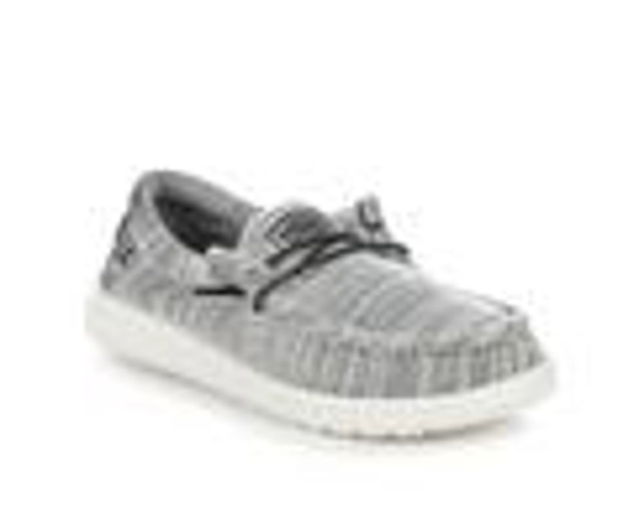 Kids HEYDUDE Casual | Boys' Heydude Wally Youth Stretch 11-6 Gray/Yin Yang