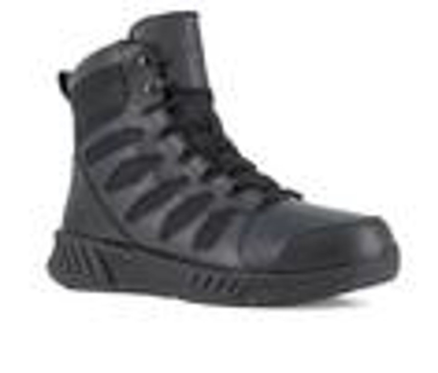 Men REEBOK WORK Electric Hazard | Men'S Reebok Work Floatride Energy Tactical Rb4355 Work Boots Black