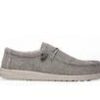 Men HEYDUDE Loafers And Slip-Ons | Men'S Heydude Wally Linen Casual Shoes Linen Iron