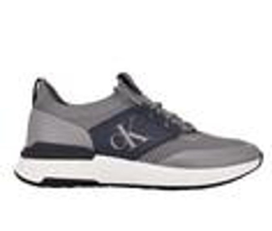 Men Calvin Klein Slip-Ons | Men'S Calvin Klein Arnel Fashion Sneakers Dark Grey Multi