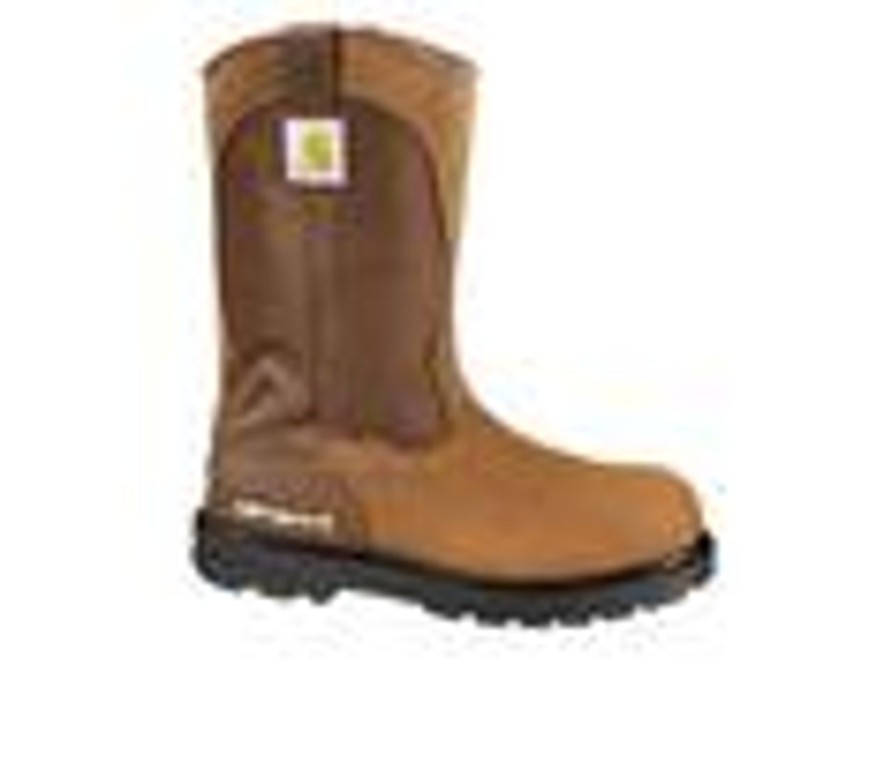 Men Carhartt Soft Toe | Men'S Carhartt Cmp1100 Heritage Soft Toe Pull-On Work Boots Bison