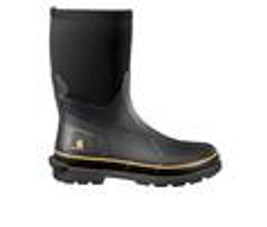 Men Carhartt Soft Toe | Men'S Carhartt Cmv1121 Soft Toe Rubber Work Boots Black