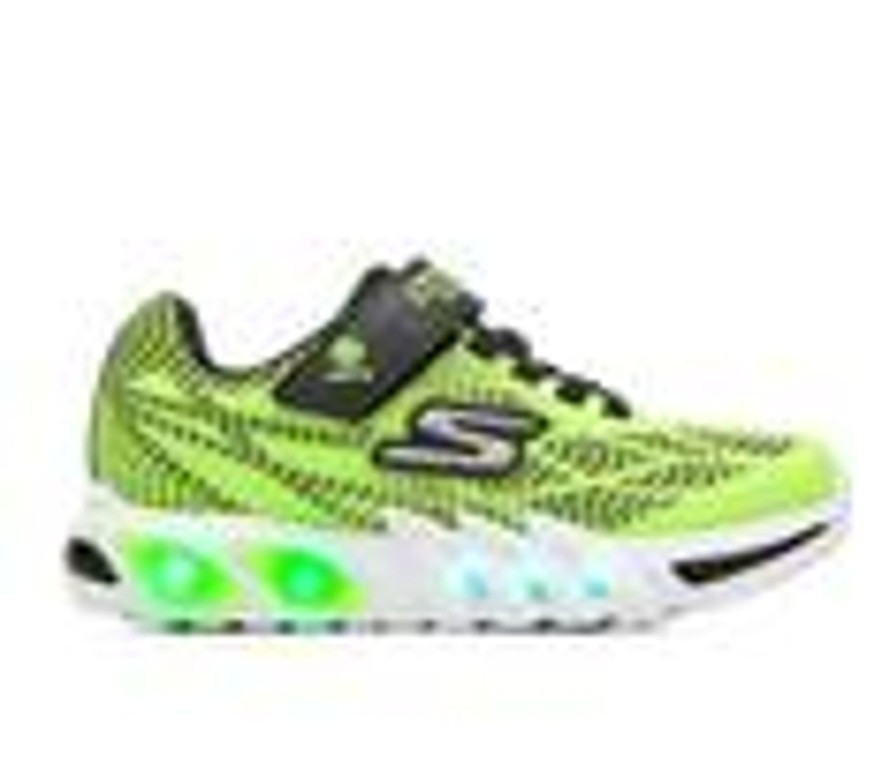 Kids Skechers Casual | Boys' Skechers Little Kid & Big Kid Flex Glow Elite Light-Up Sneakers Lime/Black/Wht