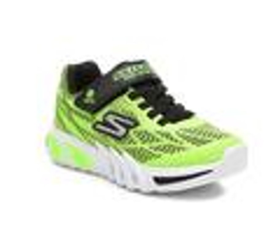 Kids Skechers Casual | Boys' Skechers Little Kid & Big Kid Flex Glow Elite Light-Up Sneakers Lime/Black/Wht