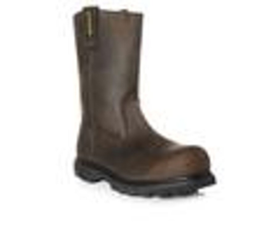 Men Caterpillar Electric Hazard | Men'S Caterpillar Revolver Steel Toe Work Boots Brown