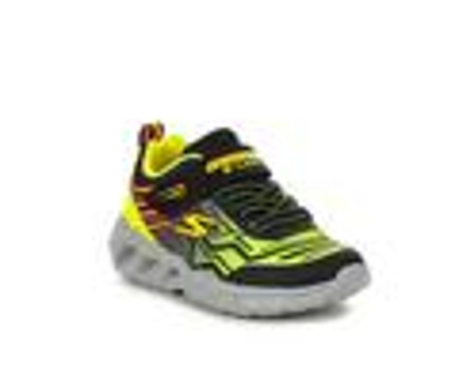 Kids Skechers Casual | Boys' Skechers Toddler & Little Kid Magna Lights Bozler Light-Up Shoes Black/Yellow