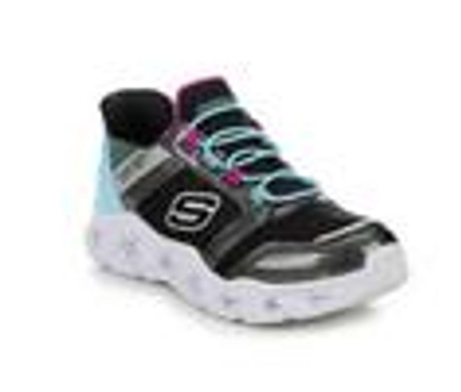 Kids Skechers Casual | Girls' Skechers Little Kid & Big Kid Adapt Galaxy Lites Slip-Ins Light-Up Sneakers Black/Multi