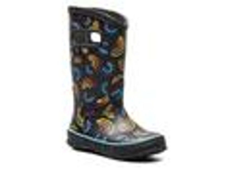 Kids Bogs Footwear Boots | Kids' Bogs Footwear Toddler & Little Kid Wild Rainbows Rain Boots Black Multi