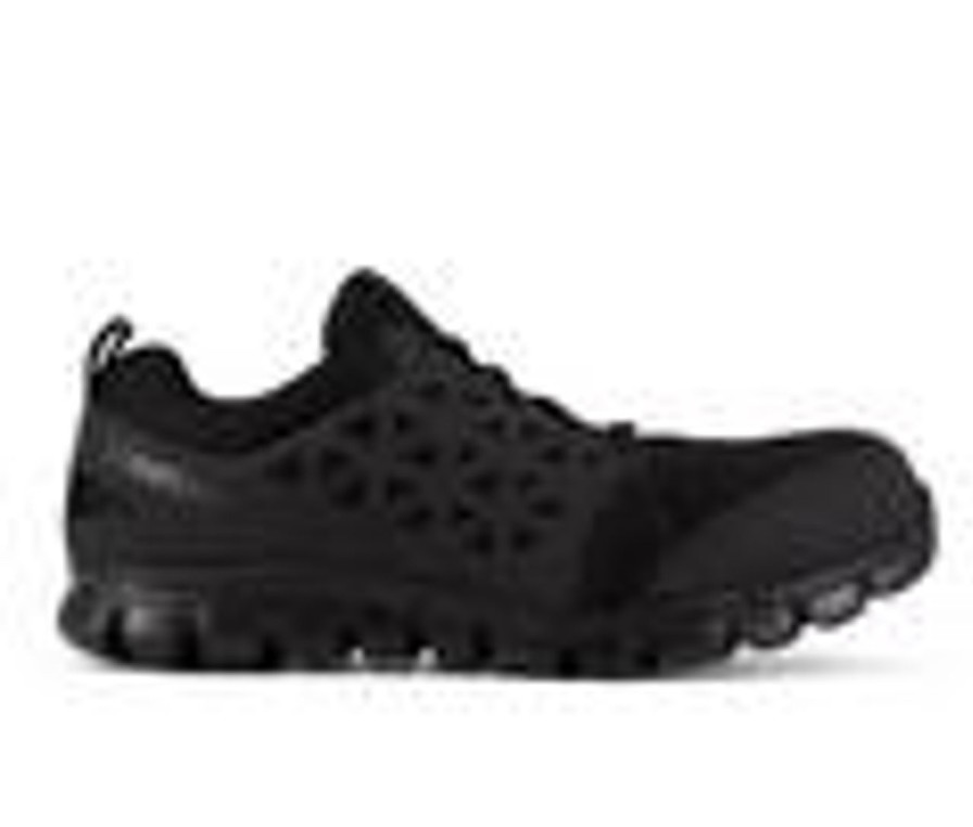 Men REEBOK WORK Electric Hazard | Men'S Reebok Work Sublite Cushion Slip-Resistant Work Shoes Black