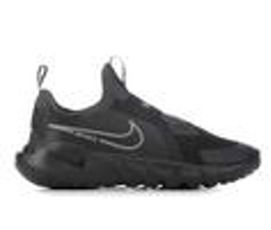 Kids Nike Athletics & Sneakers | Boys' Nike Big Kid Flex Runner 2 Slip-On Running Shoes Blk/Blk/Anthrac