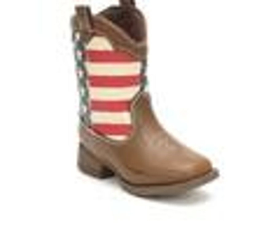 Kids Natural Steps Boots | Kids' Natural Steps Toddler & Little Kid Stripes Cowboy Boots Brown