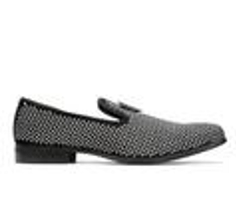 Men Stacy Adams Loafers | Men'S Stacy Adams Swagger Loafers Black/Silver