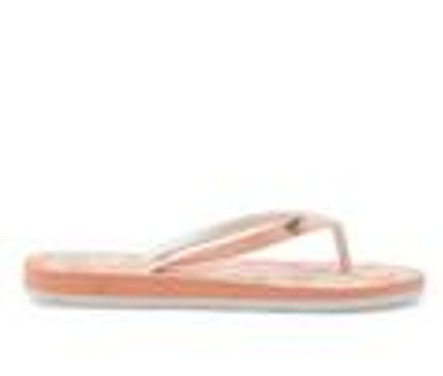 Kids Roxy Sandals | Girls' Roxy Little Kid & Big Kid Rg Pebbles Vii Flip-Flops Coral