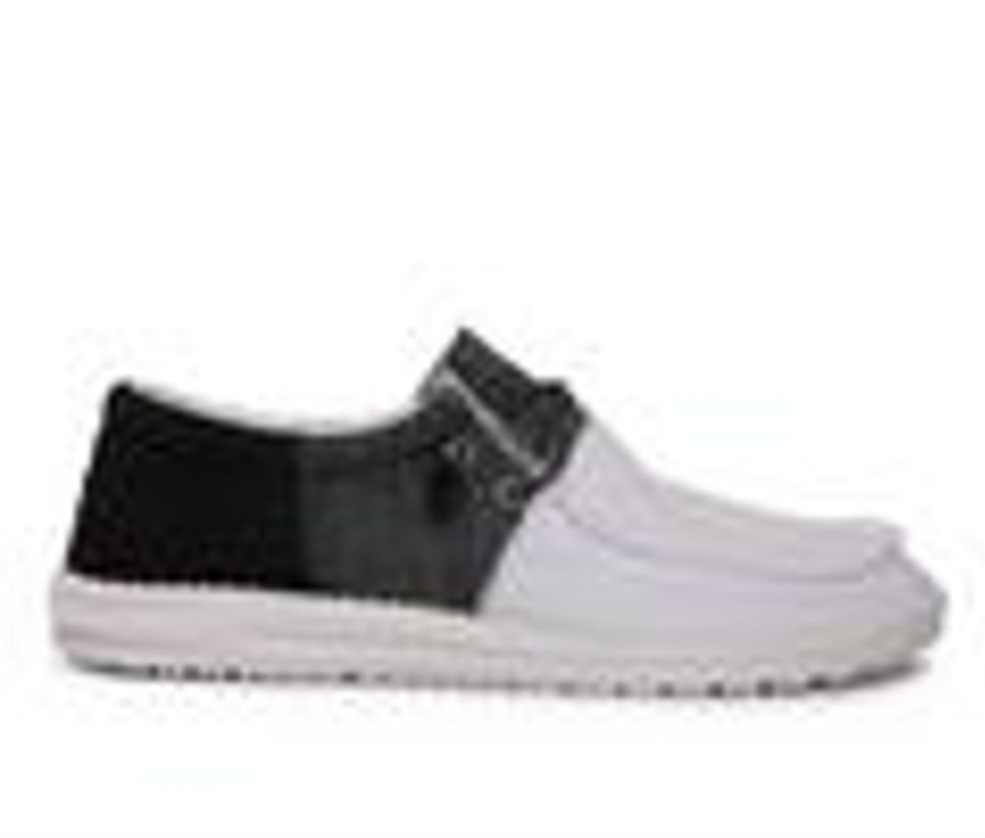 Men HEYDUDE Boat Shoes | Men'S Heydude Wally Sox Funk Casual Shoes Black Ice