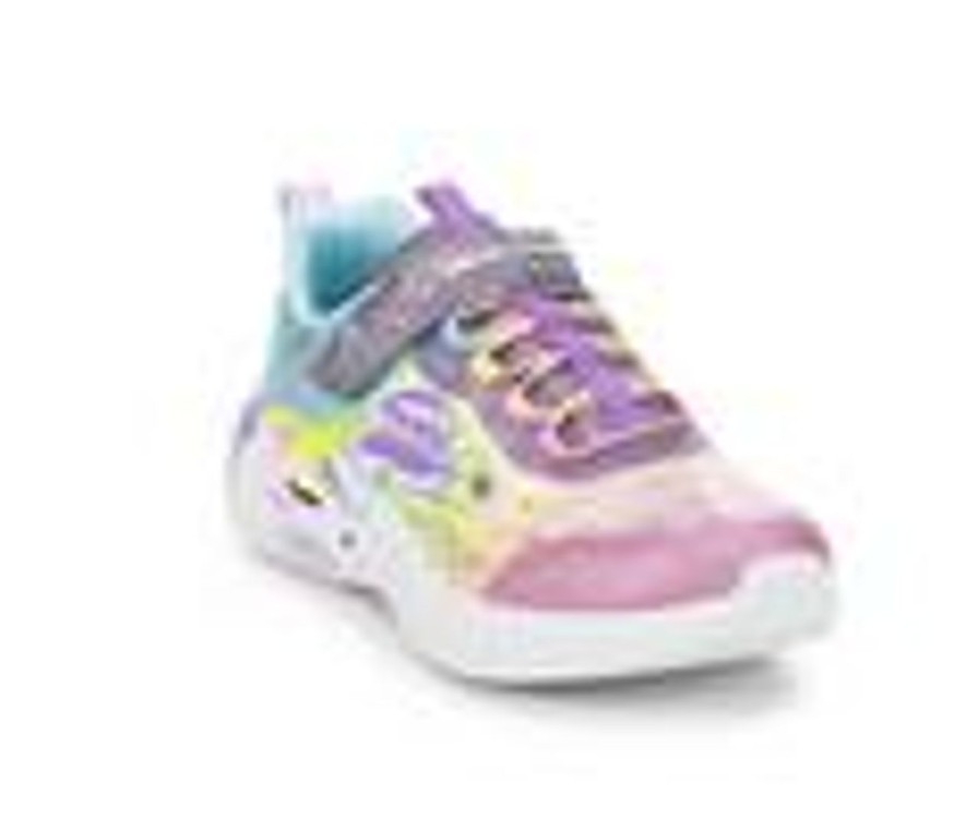 Kids Skechers Casual | Girls' Skechers Little Kid & Big Kid Unicorn Dreams Light-Up Shoes Purple Multi