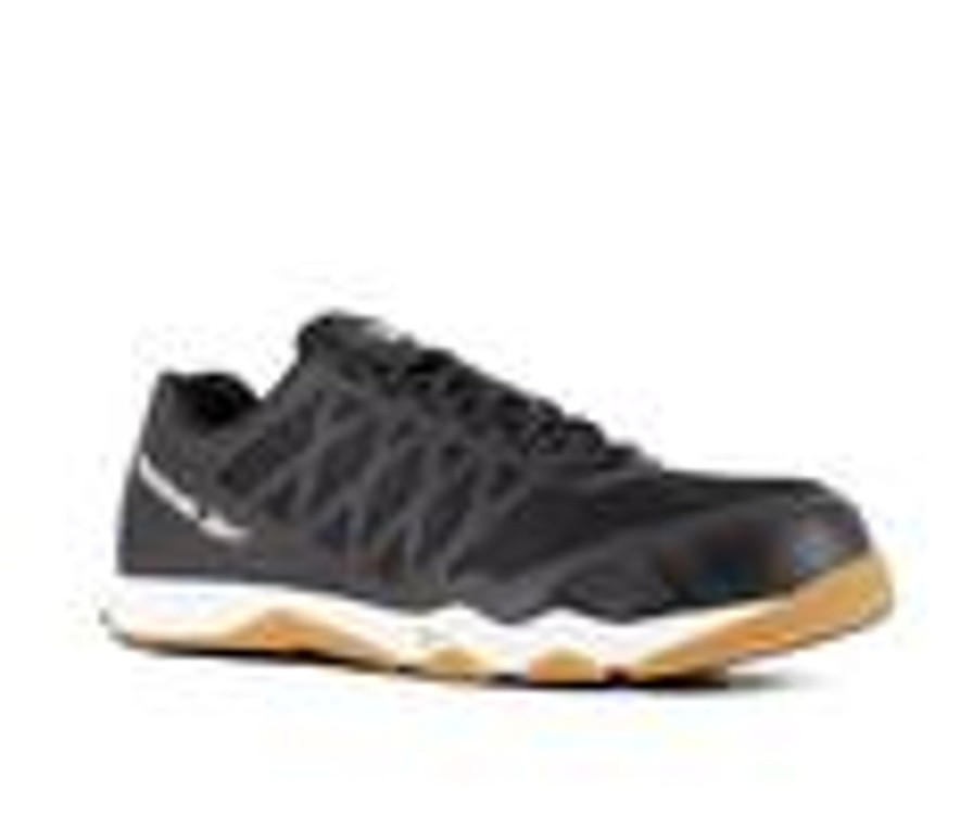 Men REEBOK WORK Electric Hazard | Men'S Reebok Work Speed Tr Work Rb4450 Shoes Black/Gum