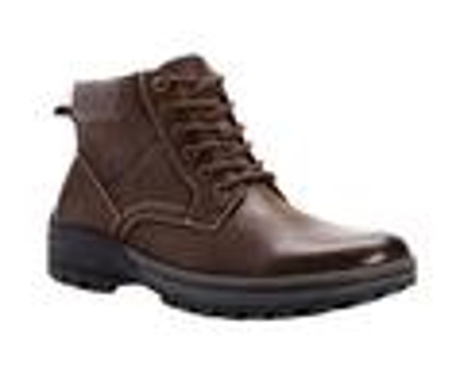 Men Propet Waterproof | Men'S Propet Bruce Waterproof Boots Coffee