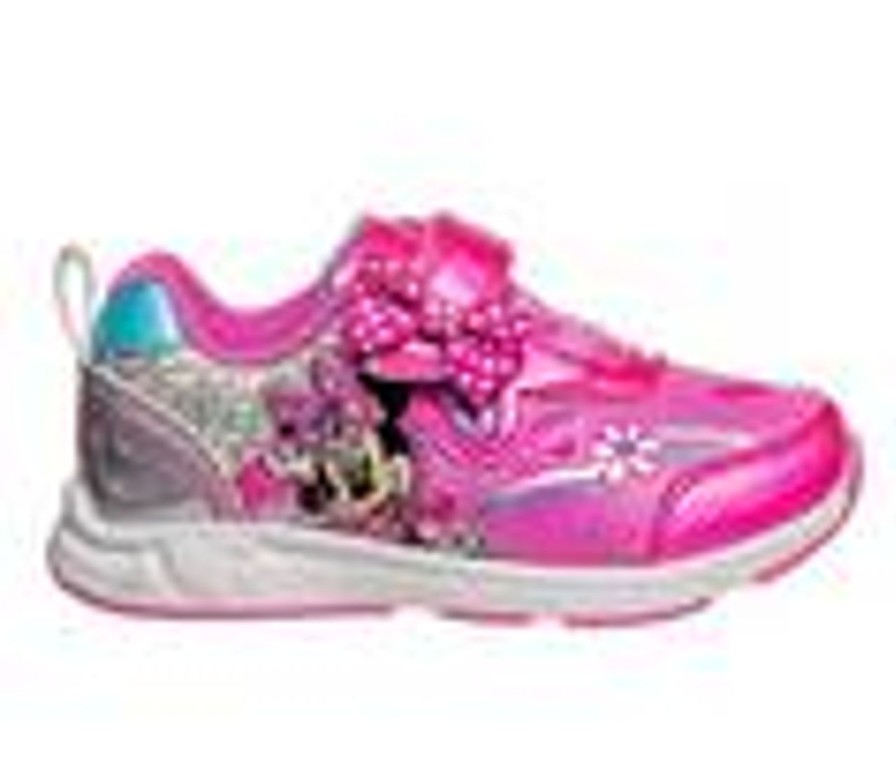 Kids Disney Casual | Girls' Disney Toddler & Little Kid Ch88808C Minnie Mouse Light-Up Sneakers Fuchsia