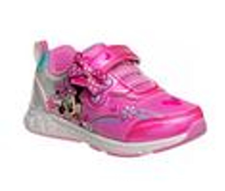 Kids Disney Casual | Girls' Disney Toddler & Little Kid Ch88808C Minnie Mouse Light-Up Sneakers Fuchsia