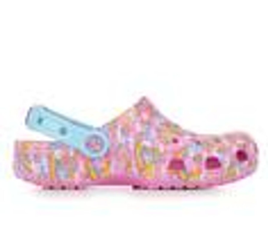 Kids Crocs Sandals | Girls' Crocs Classic Lisa Frank Unicorn Clog 11-4 Taffy Pink/Mult