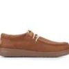 Men HEYDUDE Boat Shoes | Men'S Heydude Wally Grip Leather Casual Shoes Brown