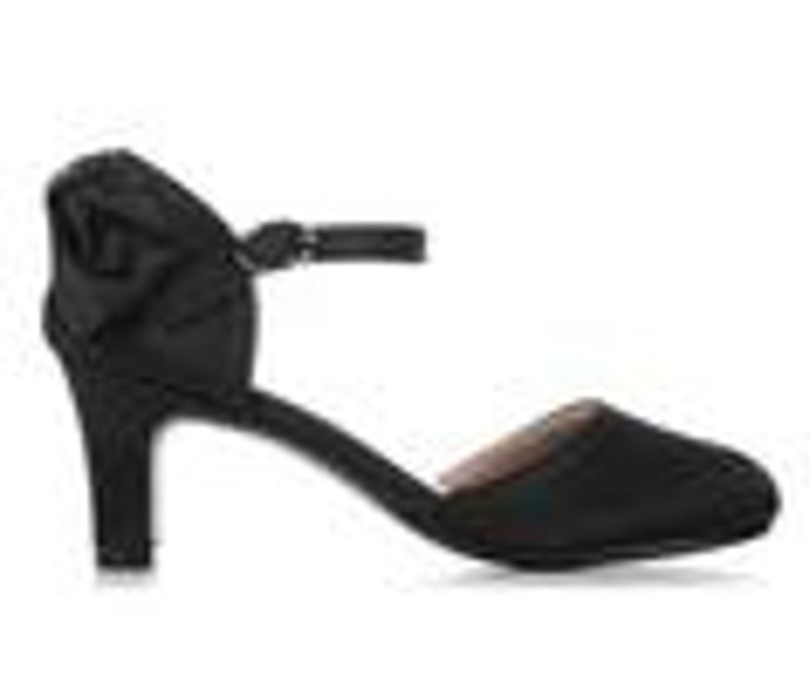 Kids Badgley Mischka Dress | Girls' Badgley Mischka Little Kid & Big Kid Layla Dress Heels Black Satin