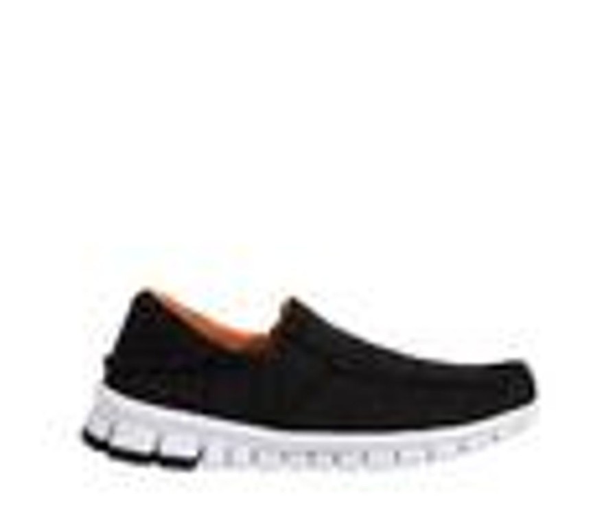 Kids Deer Stags Casual | Boys' Deer Stags Little Kid & Big Kid Melvin Jr. Slip-On Shoes Black/Orange