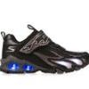 Kids Skechers Casual | Boys' Skechers Hydro Lights 10.5-5 Light-Up Shoes Black/Silver