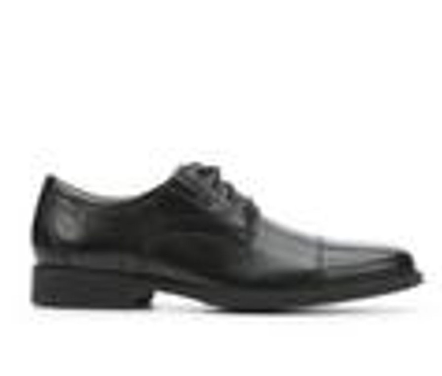 Men Clarks Oxfords | Men'S Clarks Whiddon Cap Toe Dress Shoes Black Leather