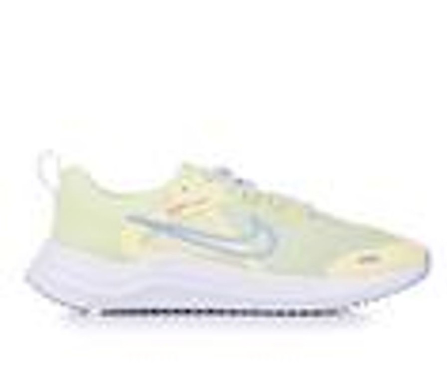 Kids Nike Athletics & Sneakers | Girls' Nike Big Kid Downshifter 12 Sustainable Running Shoes Citron/Blu/Grey