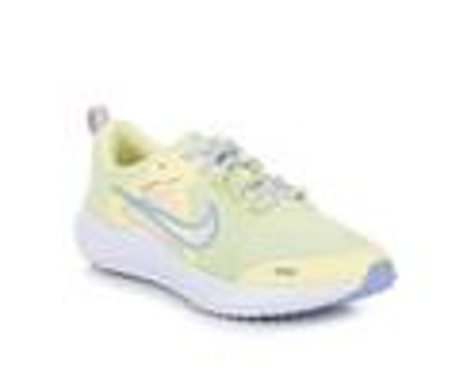 Kids Nike Athletics & Sneakers | Girls' Nike Big Kid Downshifter 12 Sustainable Running Shoes Citron/Blu/Grey