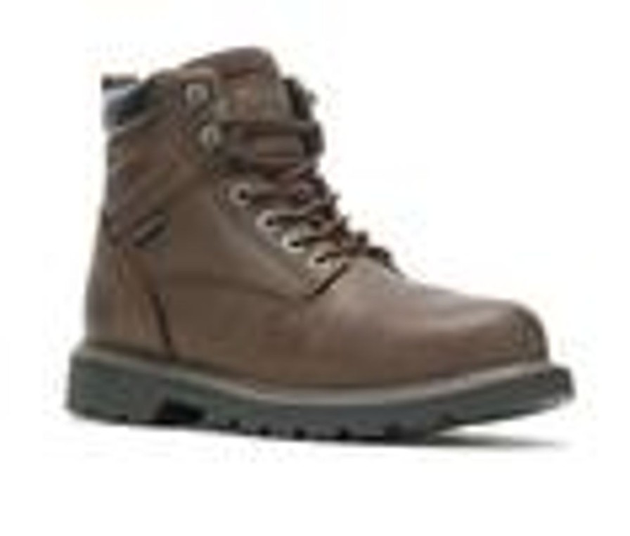 Men Wolverine Waterproof | Men'S Wolverine Floorhand Waterproof Work Boots Dark Brown