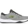 Men Skechers Cross Training | Men'S Skechers Viper Court Pickleball Sneakers Gray/Lime