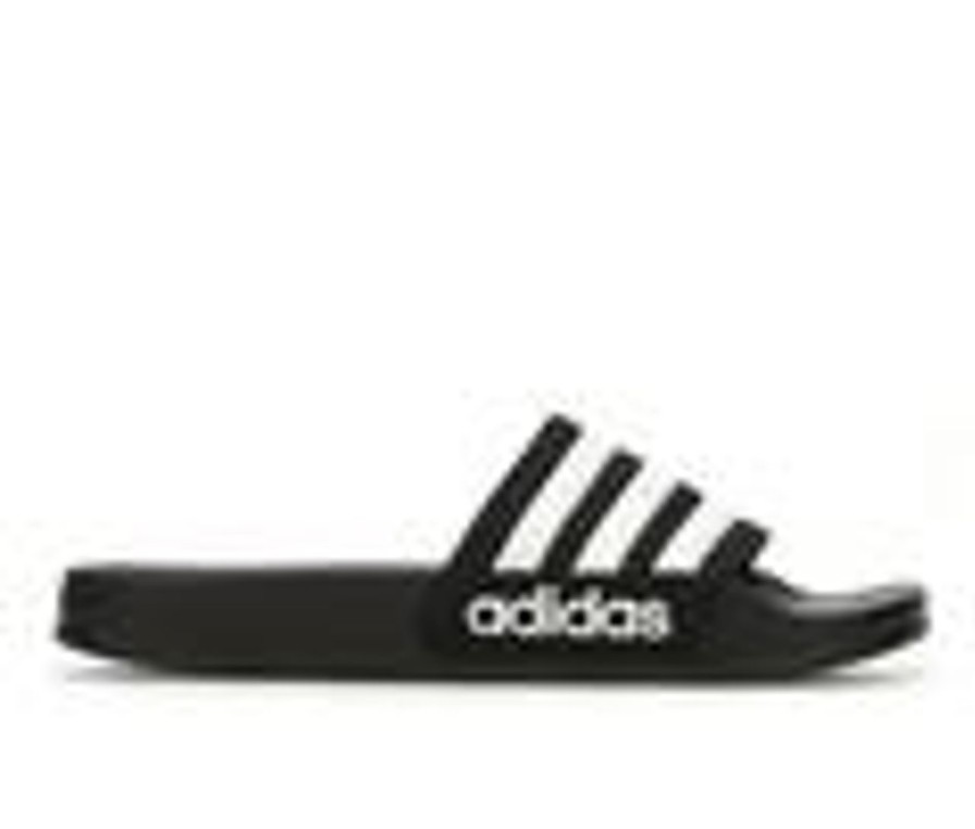 Kids Adidas Sandals | Kids' Adidas Little Kid & Big Kid Adilette Shower Sport Slides Black/White