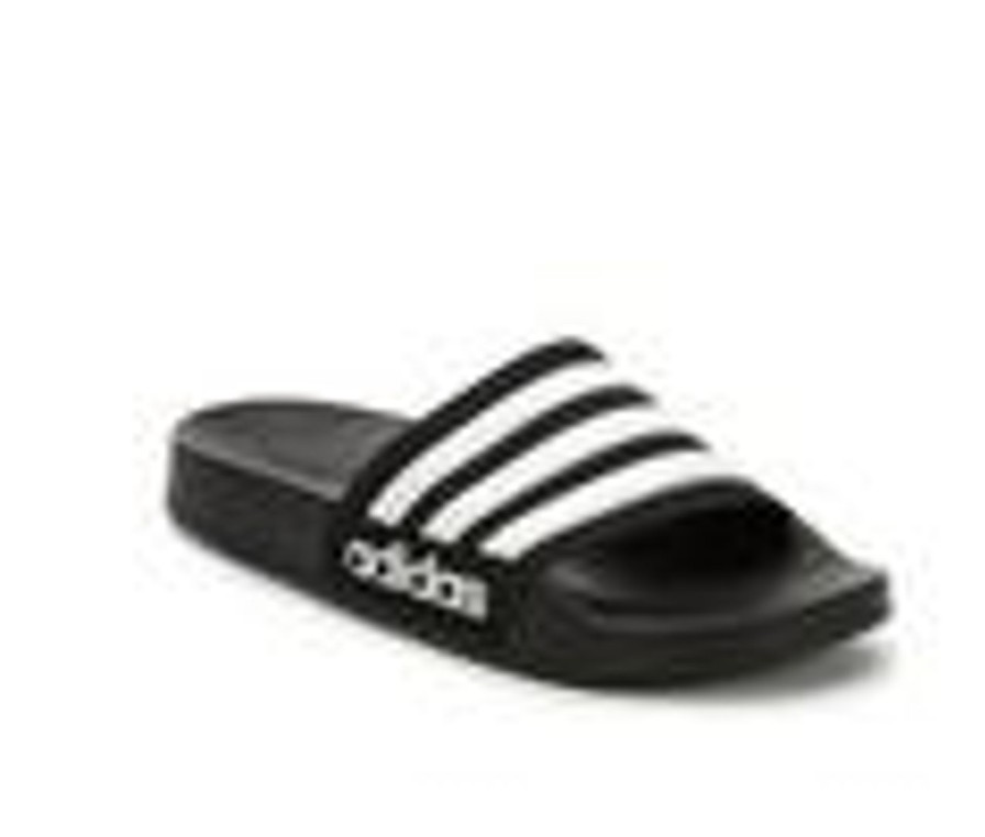 Kids Adidas Sandals | Kids' Adidas Little Kid & Big Kid Adilette Shower Sport Slides Black/White