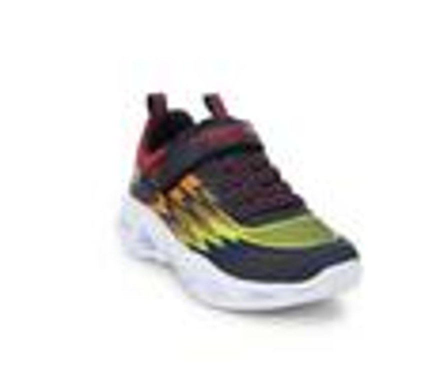 Kids Skechers Casual | Boys' Skechers Little Kid Vortex-Flash Light-Up Shoes Navy/Yellow/Red