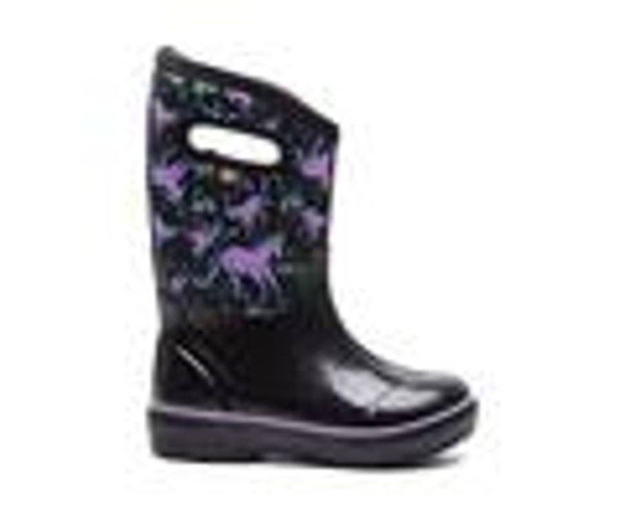 Kids Bogs Footwear Boots | Girls' Bogs Footwear Little Kid & Big Kid Classic Ii Unicorn Rain Boots Black Multi