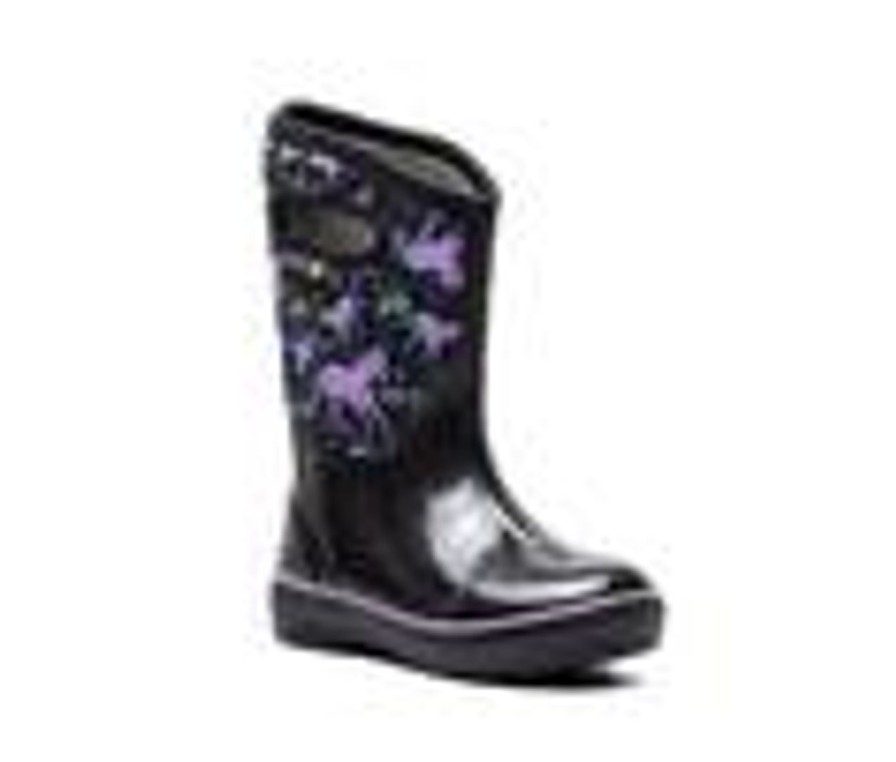 Kids Bogs Footwear Boots | Girls' Bogs Footwear Little Kid & Big Kid Classic Ii Unicorn Rain Boots Black Multi