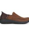 Men Skechers Slip-Ons | Men'S Skechers 204866 Parson Slip In Slip-On Shoes Dark Brown Lea