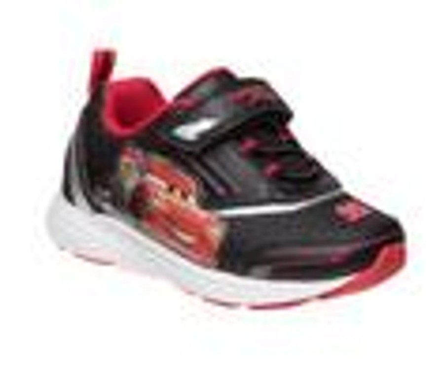 Kids Disney Casual | Boys' Disney Toddler & Little Kid Ch17145C Cars Light-Up Sneakers Black/Red