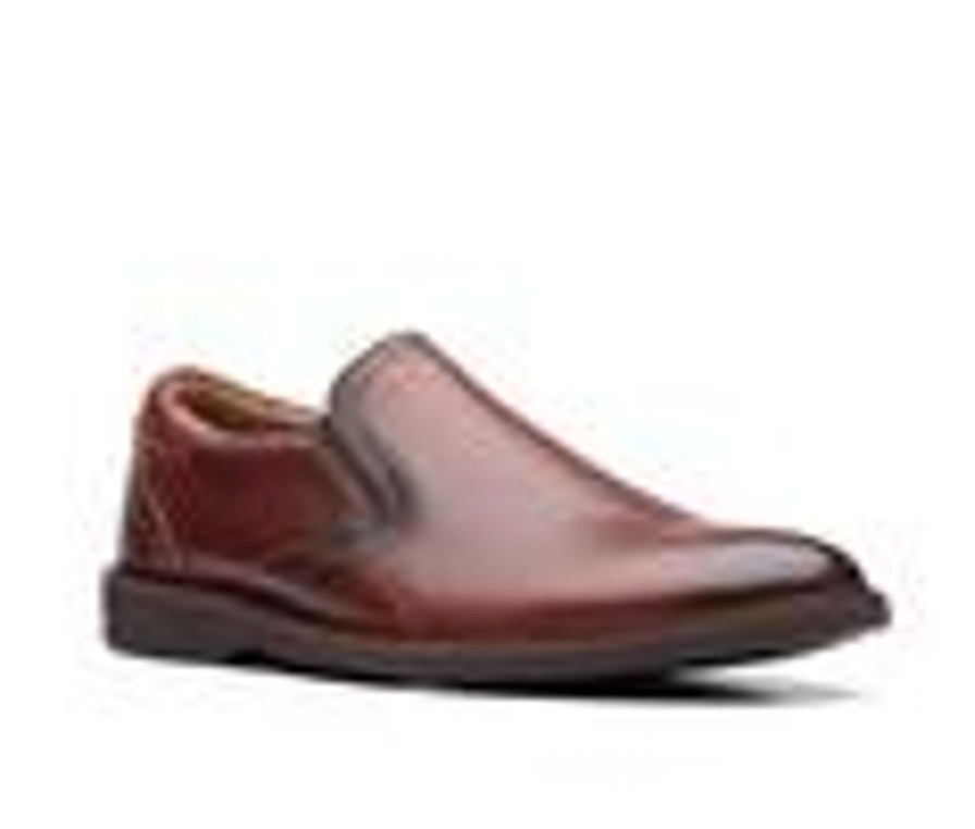 Men Clarks Loafers | Men'S Clarks Malwood Easy Slip On Dress Loafers Brown Leather