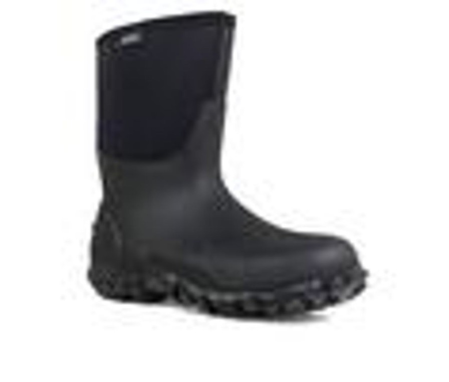 Men Bogs Footwear Waterproof | Men'S Bogs Footwear Classic Mid Work Boots Black